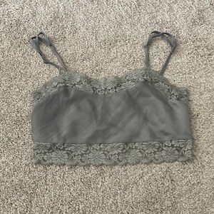 Brandy Melville satin lace crop top